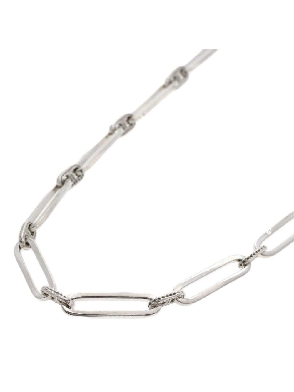 Hermes Vintage Link Necklace Silver